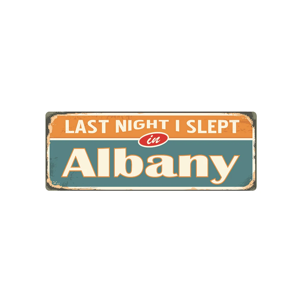 

Потертая винтажная табличка с названием города США, металлическая Жестяная Табличка, классическая металлическая стена, булавка для бара, к...