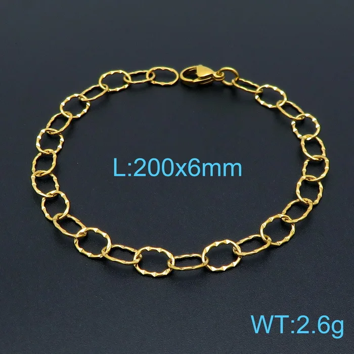 

Fashion Women Men Punk Silver Color Gold Steel Wable Chain Bracelets Jewelry