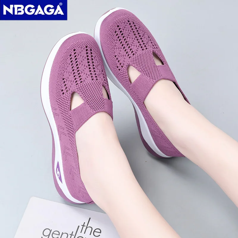 Женские Слипоны С Дышащей Сеткой Кроссовки Для Фитнеса Нескользящая Плоская