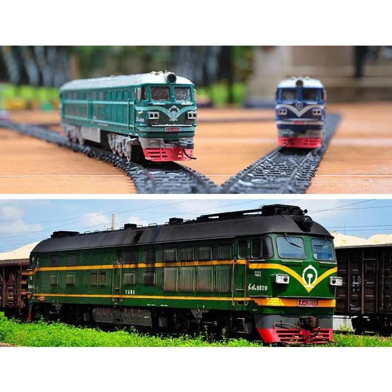 Детская модель из сплава 1:87 локомотив внутреннего сгорания игрушка