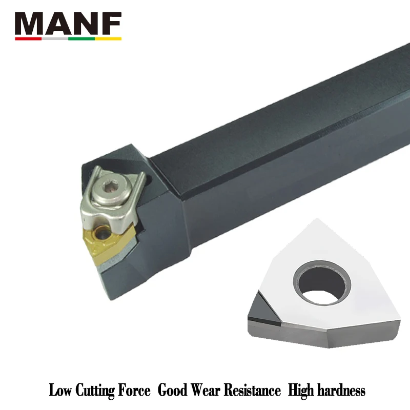 MANF WNMG 080408 PCD нож алмазный инструмент хорошая отделка алюминий цветной стержень