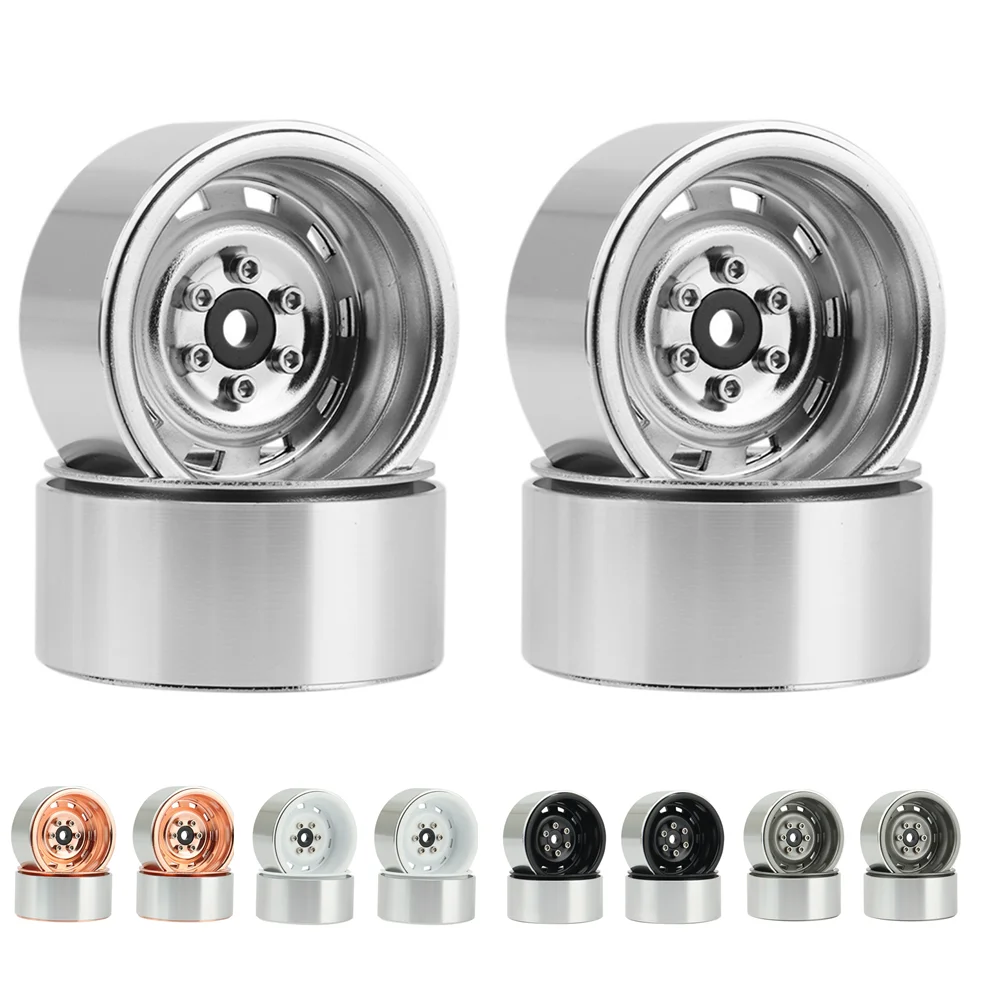 4 шт. ГЛУБОКАЯ ТАРЕЛКА 1,9 дюйма, металлический обод ступицы колеса для 1/10 RC Crawler Axial SCX10 II III 90046 AXI03007 Traxxas TRX4 RC4WD D90