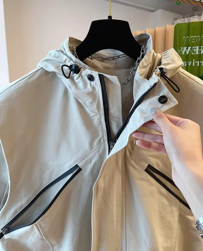 Женский жилет с капюшоном в Корейском стиле свободная куртка без рукавов