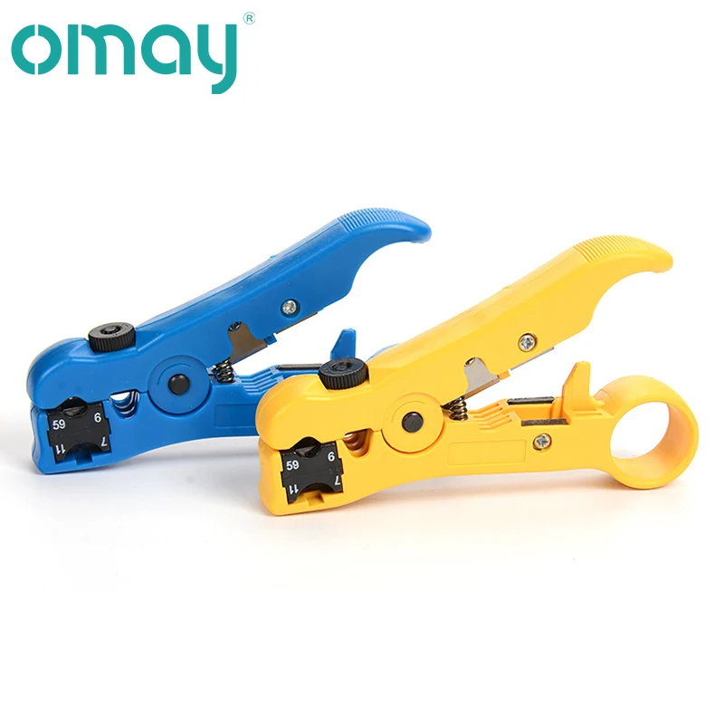 

Flat or Round UTP Cat5 Cat6 Wire Coax Coaxial Stripping Tool Universal Cable Stripper Cutter Stripping Pliers Tool for Network