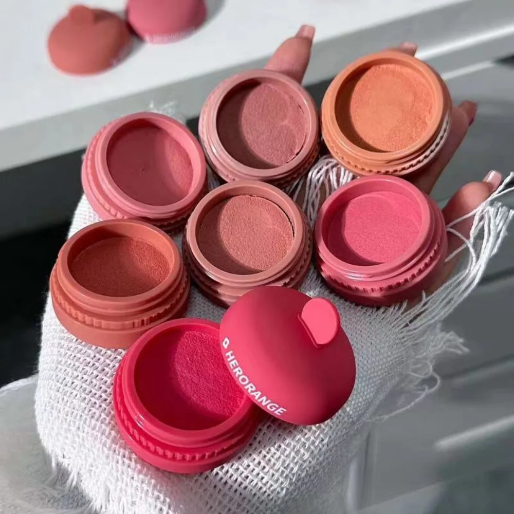 

HERORANGE Sandwich Mousse Styling Blush Student Easy on Makeup Color Development Natural Daily Nude Makeup Matte Face Makeup