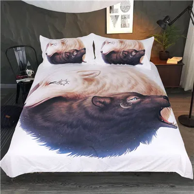 

2023 Usa King Queen Double Full Twin Single Size Set Wolves God 3d Bedding Stranger Things