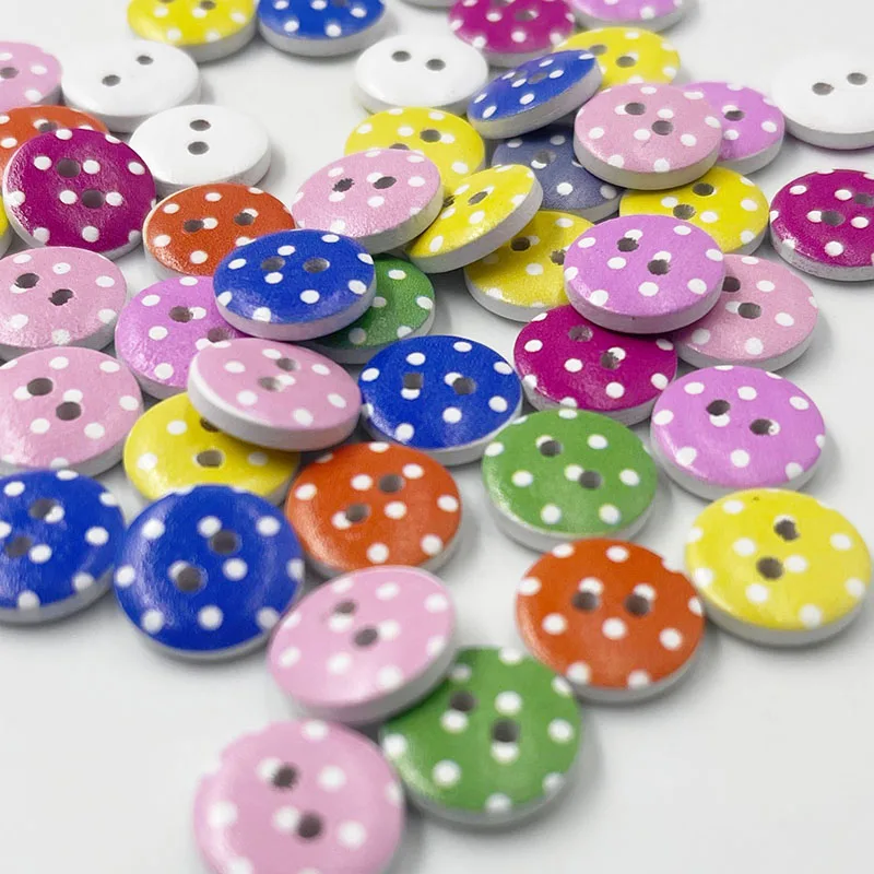 10/50/100 шт., деревянные пуговицы, 15 мм