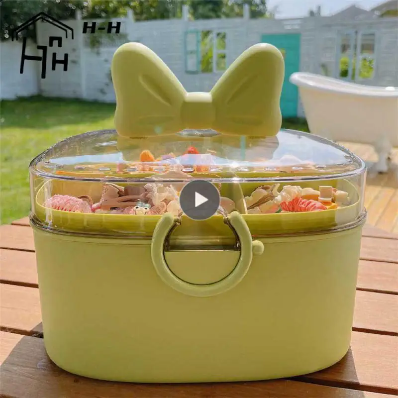 

Transparent Storage Box Childrens Rubber Band Hair Storage Box Childrens Rubber Band Hair Accessories Large-capacity Storage Box