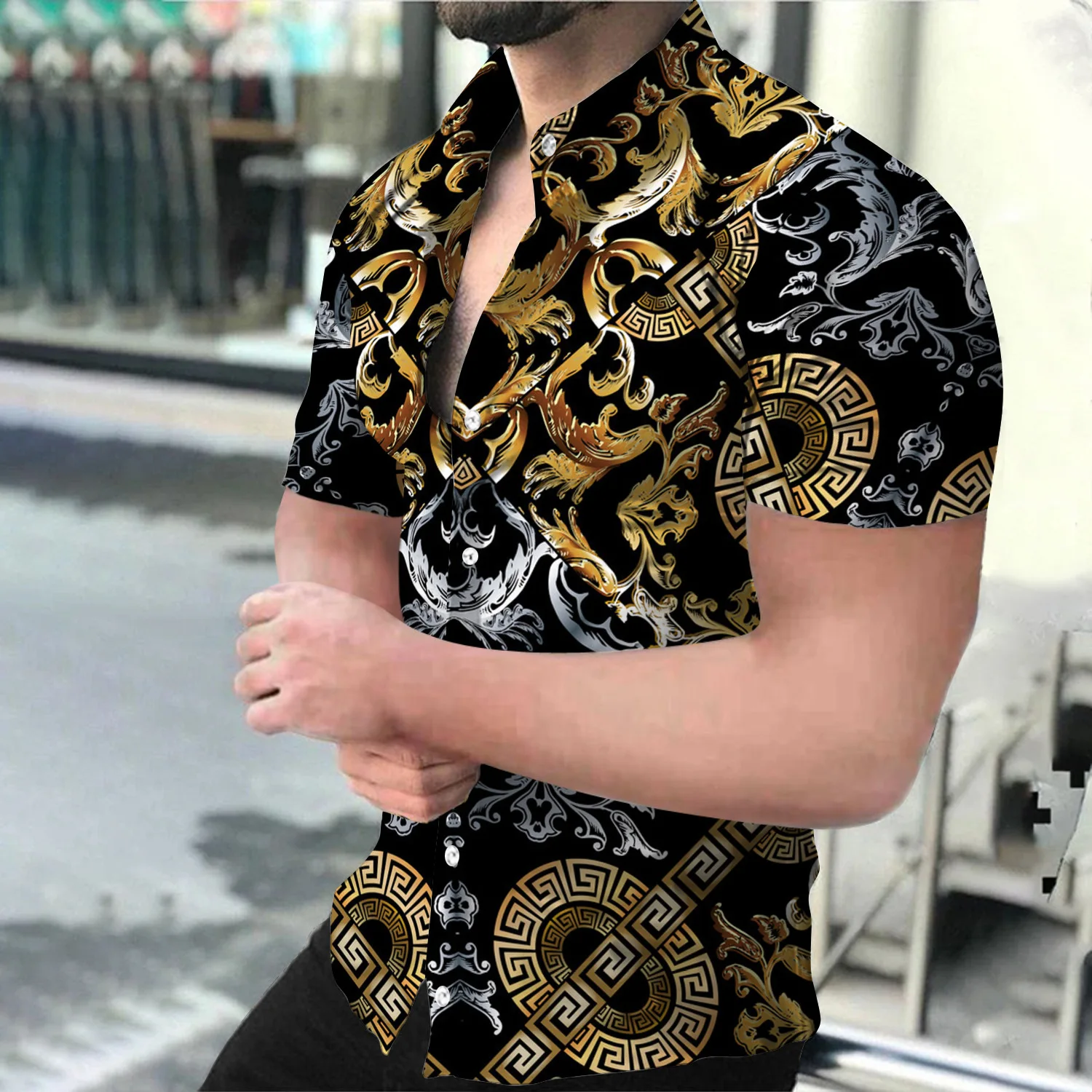 

2022 New Men's Short Sleeve Shirts 3D Dynamic Printing Fashion Casual Clothing High Quality Clothing Shirts for Men