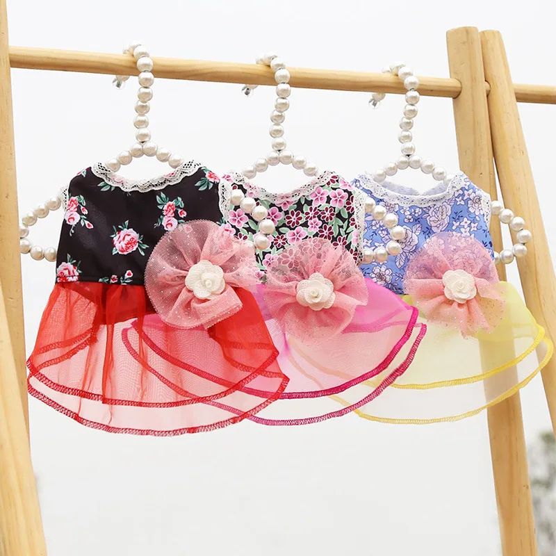 2021 летнее платье для собак одежда домашних животных свадебное чихуахуа юбка