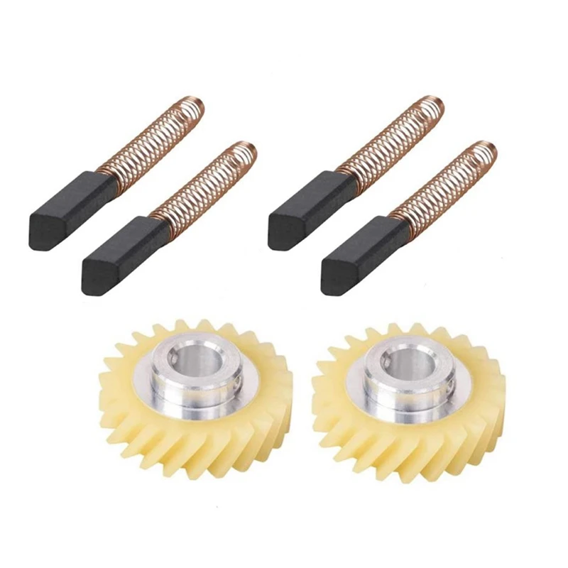 

Hot W10112253 9706416 Motor Brush W10380496 4162897 Mixer Worm Drive Gear for Kitchenaid Stand & 2 Pair of Motor Brushes