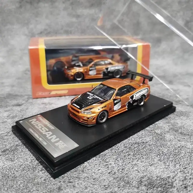 Быстрая скорость 1:64 Skyline GT-R R34 Z-Tune ОГРАНИЧЕННАЯ МОДЕЛЬ из сплава украшения