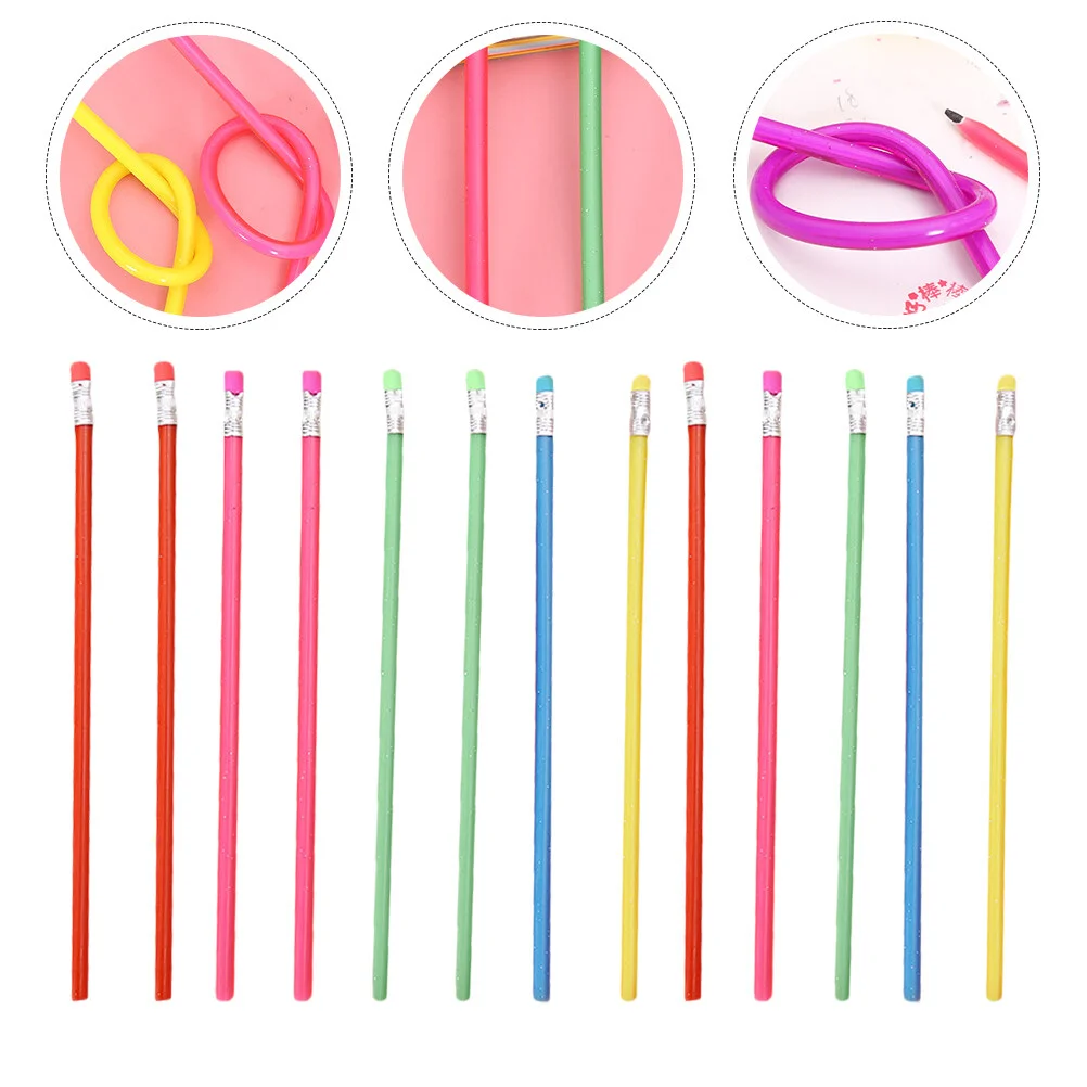 

Sock Pencils Student Flexible Eraser Bendable Writing School Prizes Kids Stationary