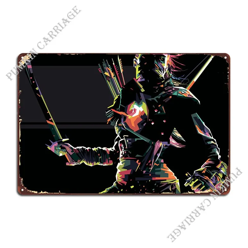 

Samurai Metal Plaque Cinema Party Plates Pub Vintage Tin Sign Poster