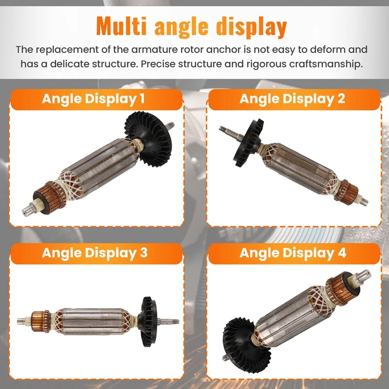 AC220V-240V якорь для замены угловой шлифовальной машины роторный GWS 7-100 7-125