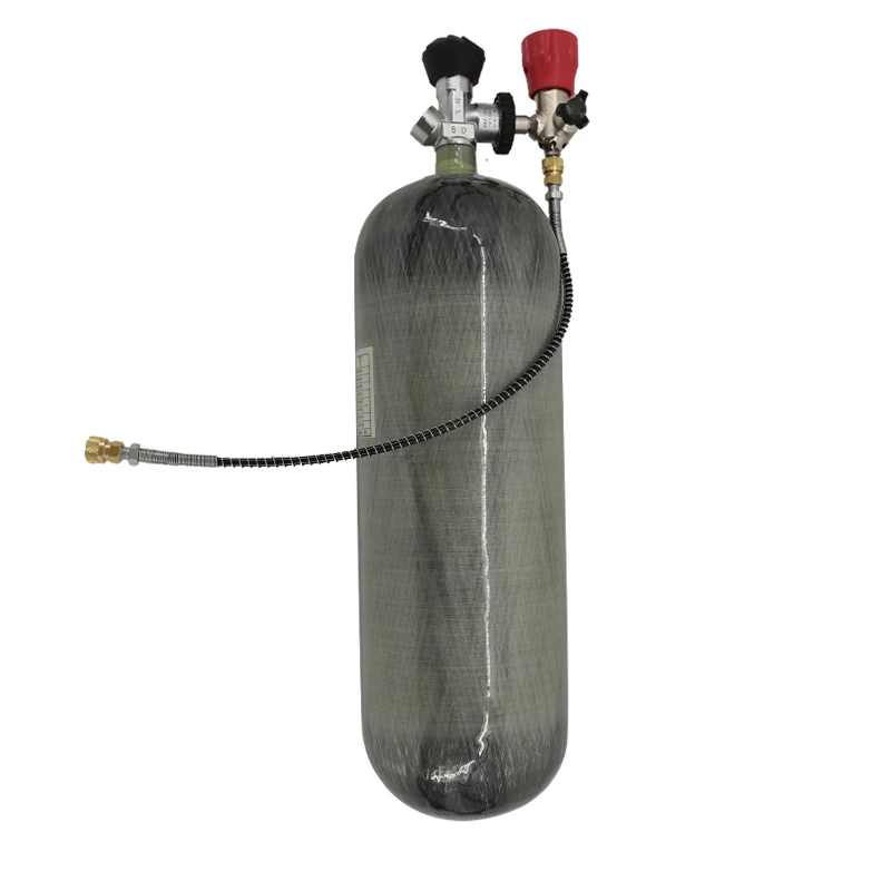 

9L 30Mpa 4500psi Carbon Fiber Composite Gas Cylinder SCUBA Diving Air Tank PCP Airgun With Valve And Filling Station