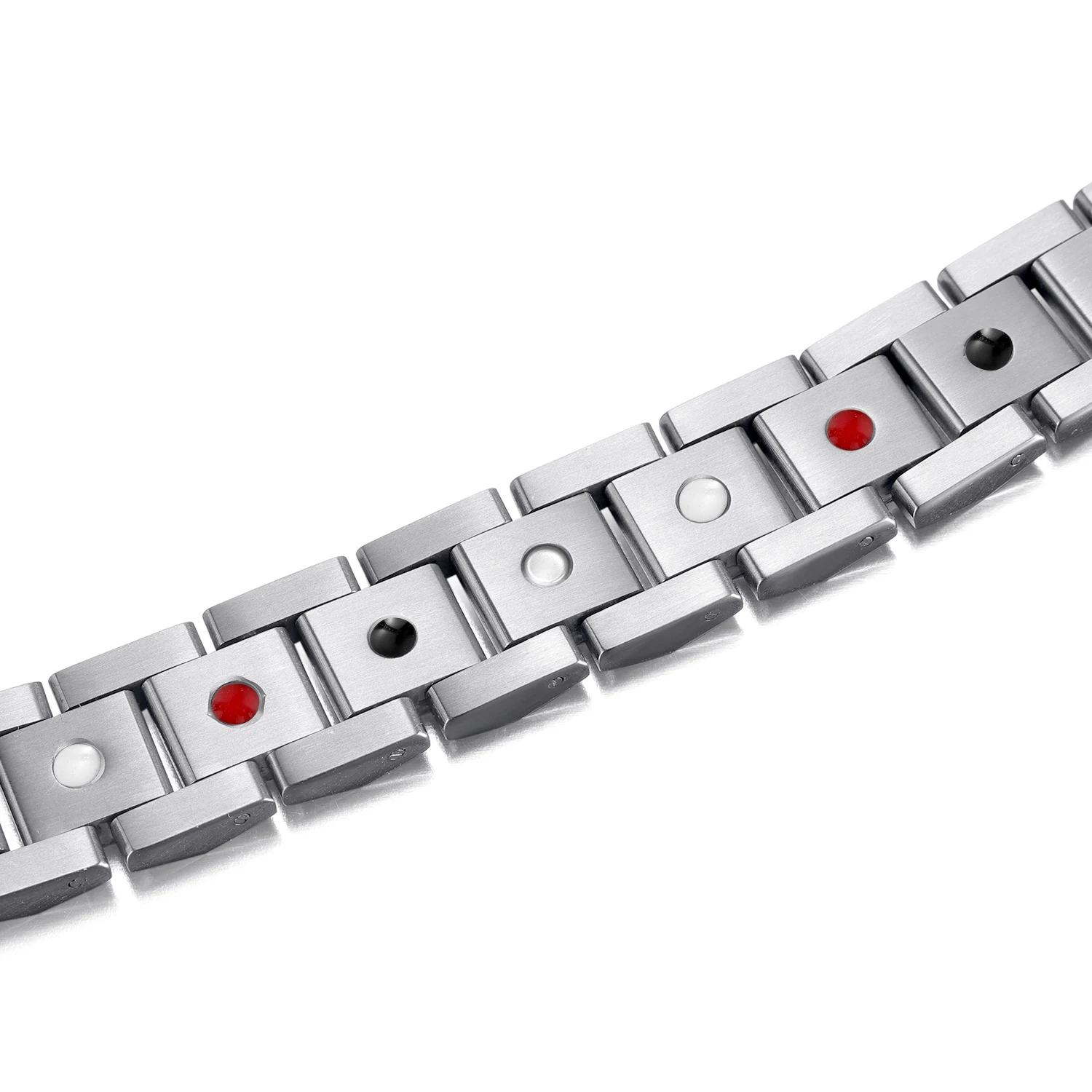 Welmag Titanium Bracelet For Men 2pc Sold 4 Elements For Arthritis Pain Healing Bracelet Mirror Finish Design Free Shipping