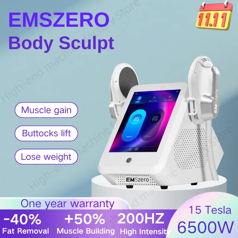 Двойная 11 распродажей Emszero ULtra RF 15 Tesla Muscle Sculpt электромагнитная машина для