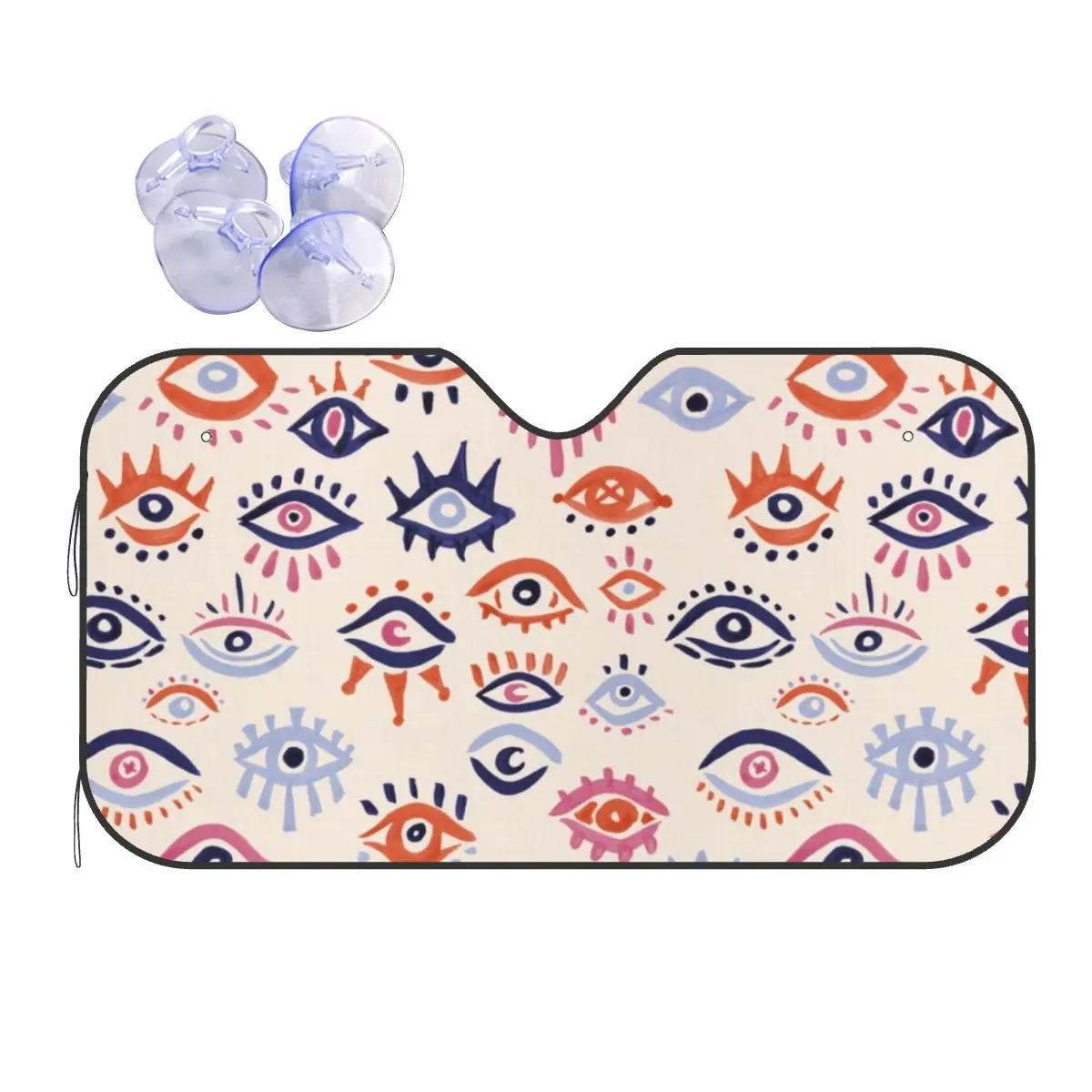 

Mystic Eyes Fashion Sunshade Windscreen 70x130cm Beauty Eyelash Evil Blue Eye Foils Car Sunshade Ice Shield Dust Protection