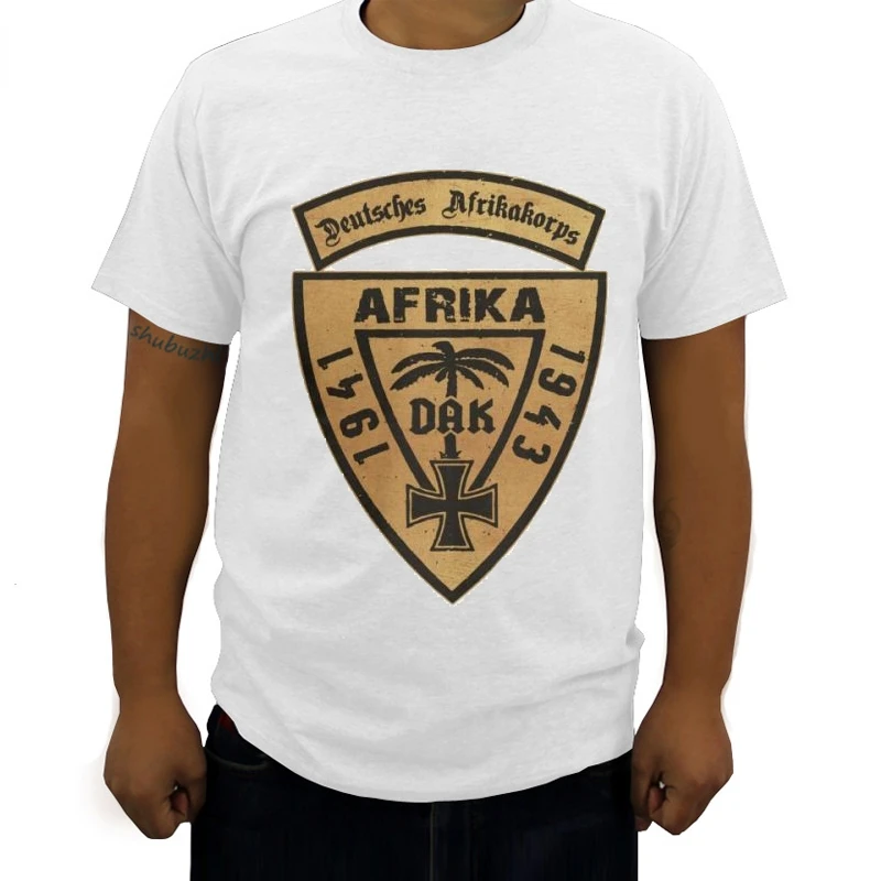 

Повседневные мужские футболки с графическим принтом для отдыха, вермахта, немецкая одежда AfrikaKorps, Африка 1941-43, футболки, повседневные футбол...
