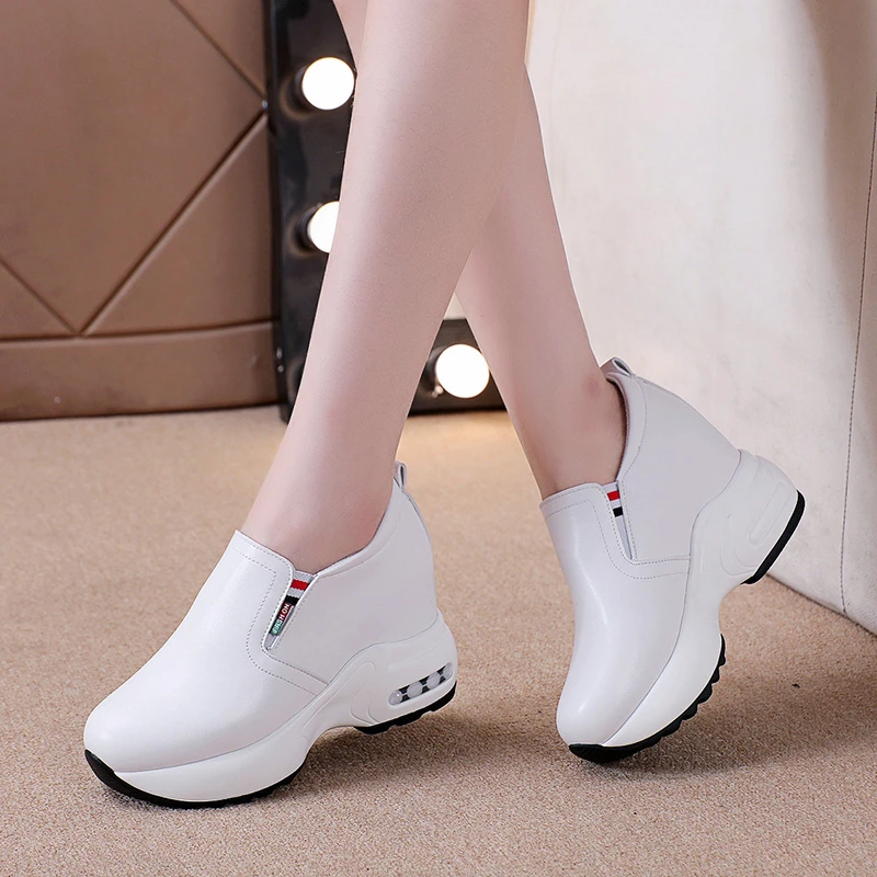 

Женские туфли с закрытым носком, повседневные кроссовки без шнуровки, универсальные туфли на платформе и плоской подошве, 2023