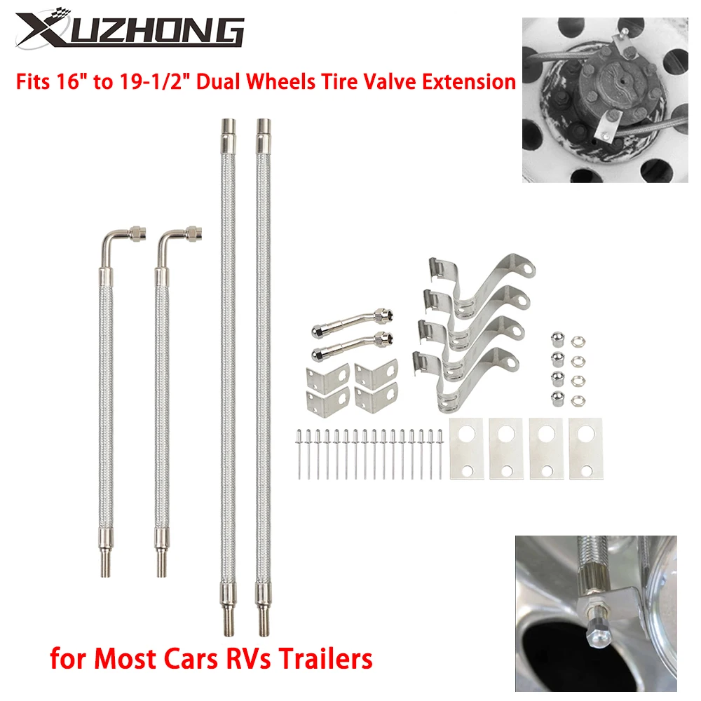 Комплект двойных удлинителей штока клапана из нержавеющей стали подходит для