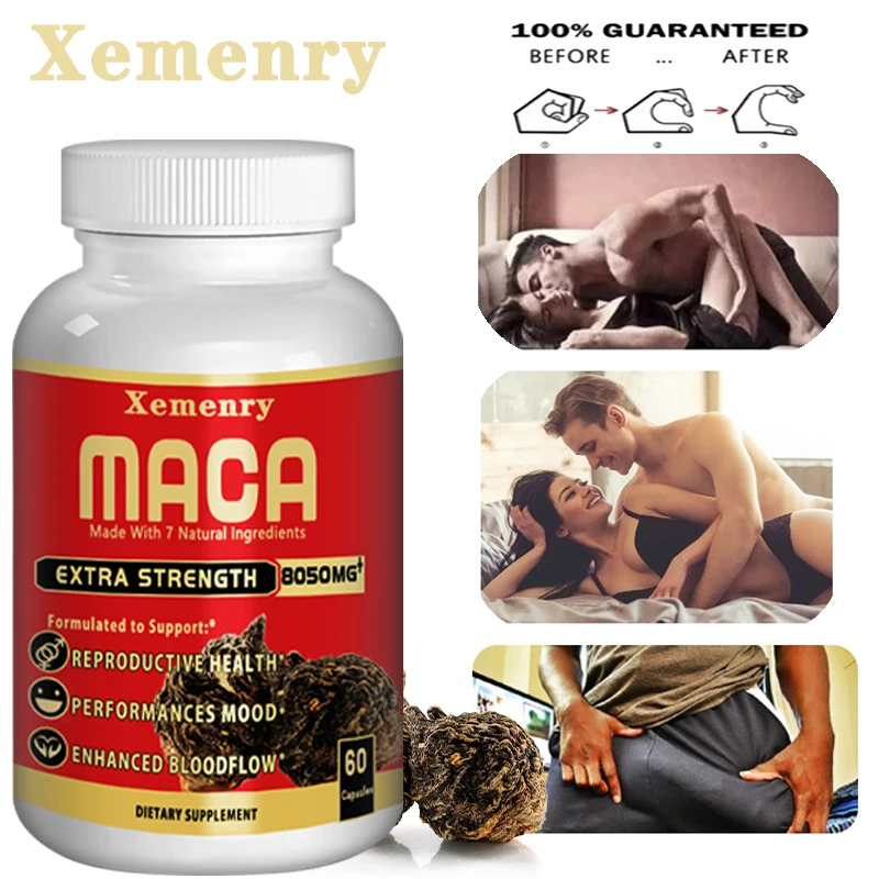 

Maca Enhance Endurance Relieve Fatigue Supplement Pill Improve Function Capsule Oyster Ginseng Powder Extract 30/60pcs