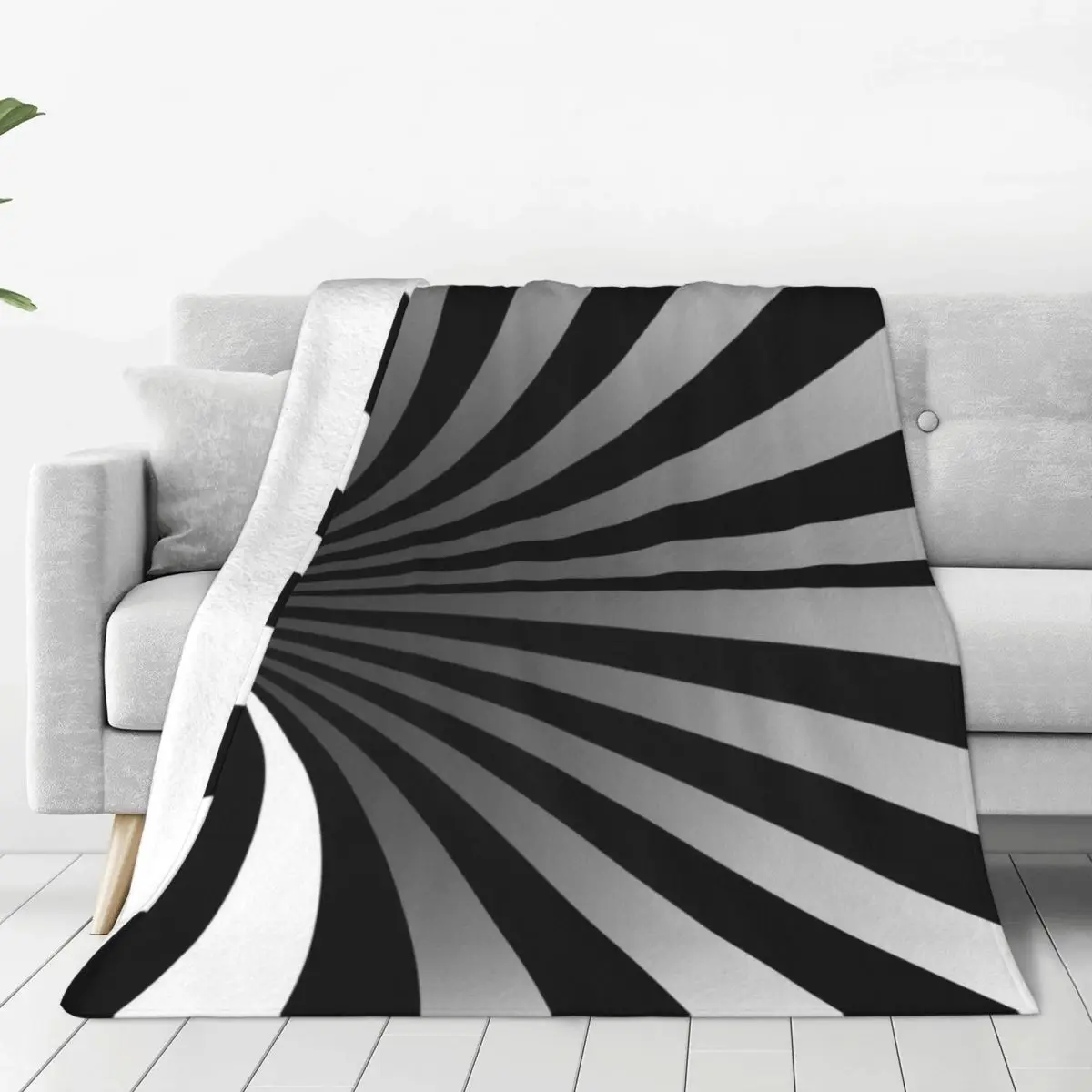 

3D Vortex Illusion Bed Blanket Vintage Twin Bed Cover Blanket the creative minimalist the outdoors visual art design fluffy soft