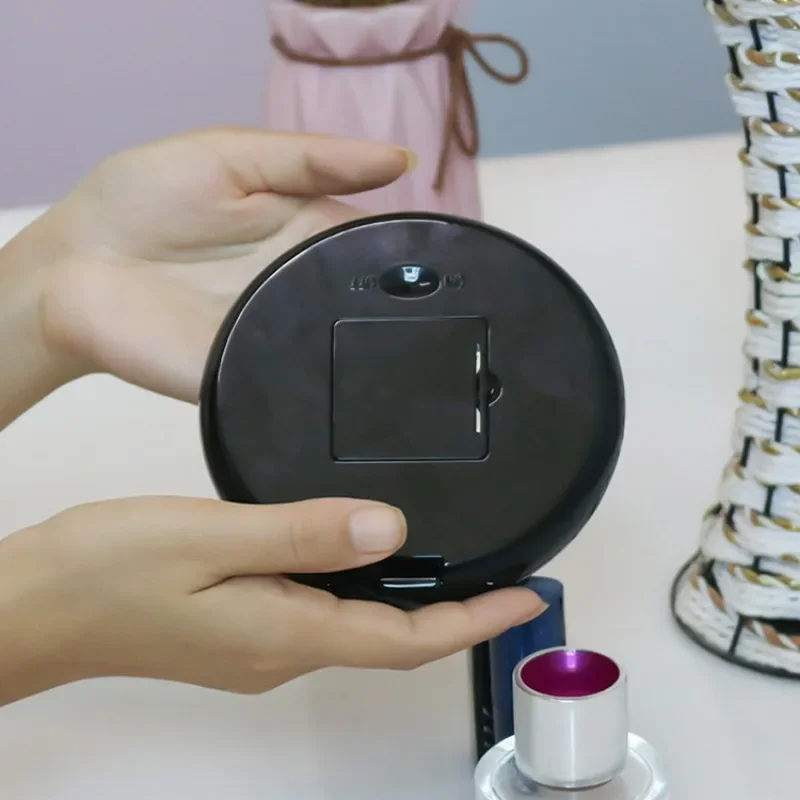 Портативное складное зеркало для макияжа с фотоэлементами большое круглое