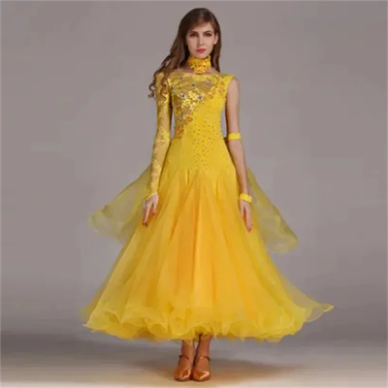 Королевское синее бальное платье для соревнований современный вальс