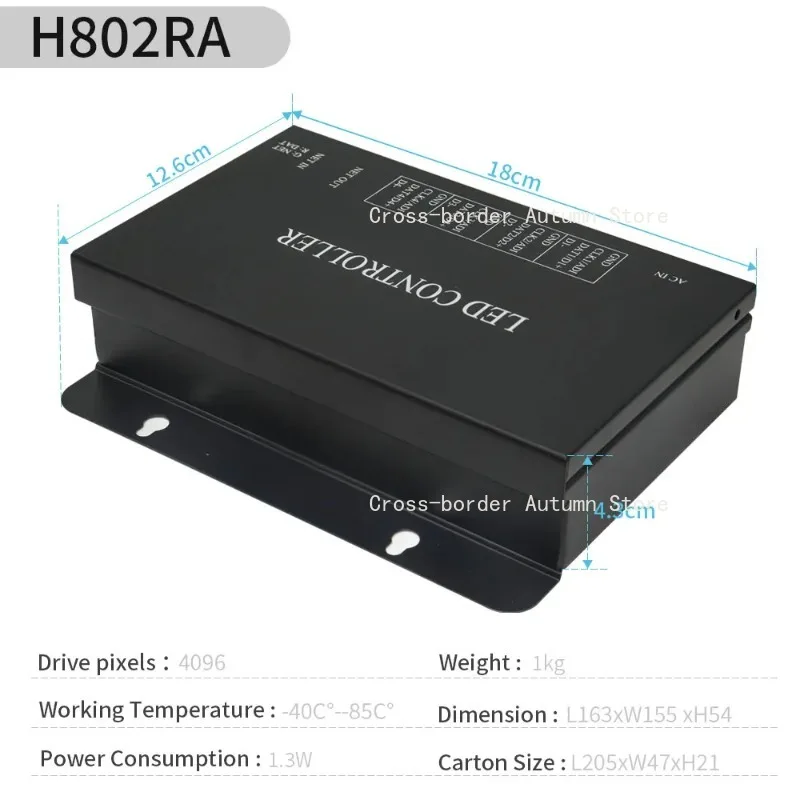 Фото Контроллер светодиодных пикселей H801RC H802RA Artnet Ethernet-SPI для WS2811 W2812B WS2815, программируемый контроллер освещения №4