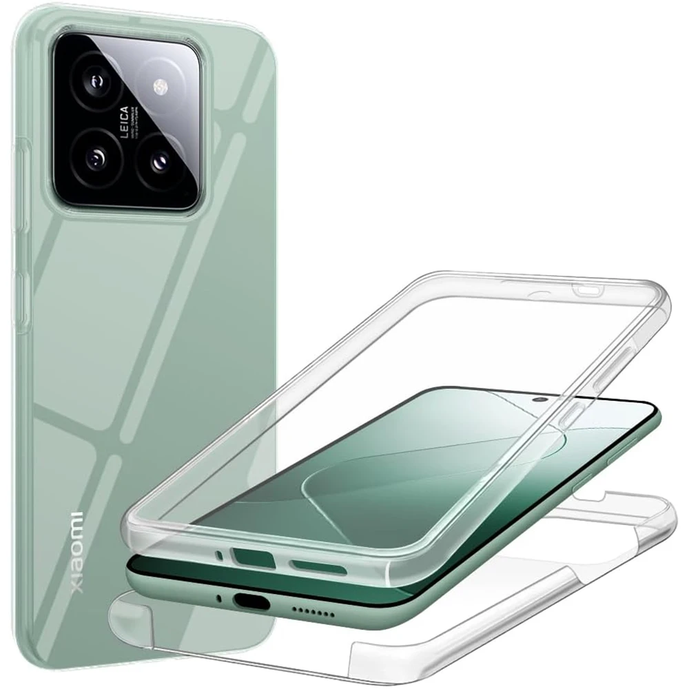 360 ° ЧЕХОЛ ДЛЯ XIAOMI MI 14 13 13T 12 12T 12X 12S 11 11T PRO LITE CLEAR HYBRID СИЛИКОНОВЫЙ МЯГКИЙ ЖЕСТКИЙ SHELL