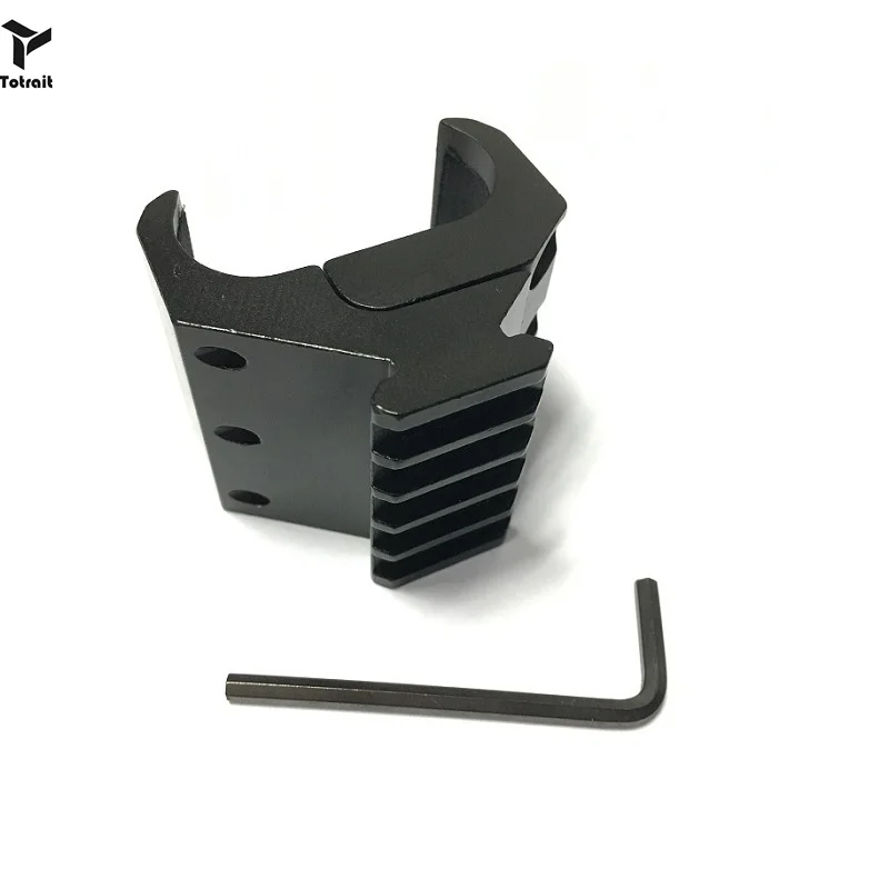 

TOtrait Double Barrel Clamp Mount with Standard Piticanny Rail 5 Slots for Flashlight Sight Scope for Airsoft Gun