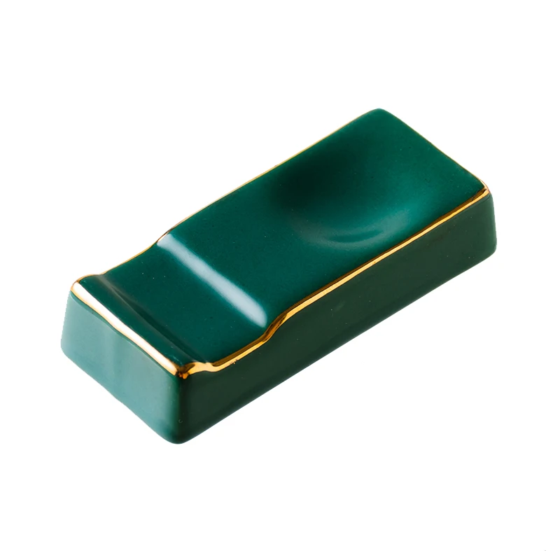 Держатель для палочек из керамики квадратной формы с золотым краем, европейского стиля, для ложки-подушки на кухонном столе.