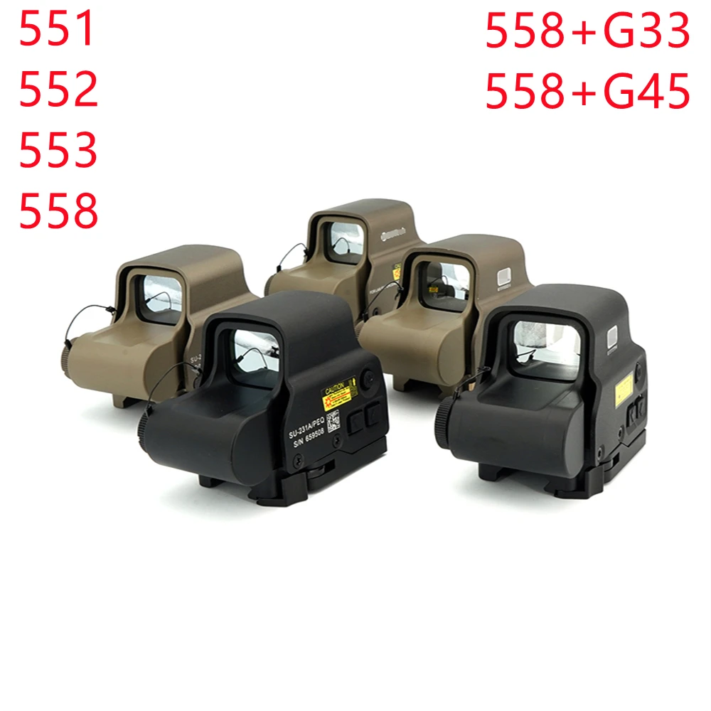 Hunting 551 552 553 558 red and green dot holographic sight hunting reflection sight rifle sight 20mm mounted air gun.