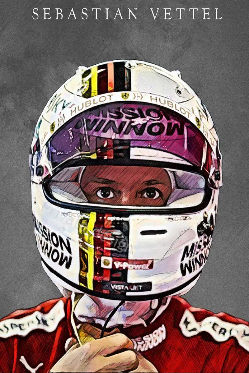 

Sebastian Vettel Metal Sign Tin Sign Tin Plates Wall Decor Retro Vintage Poster For Art Man Cave Cinema Garage Pub