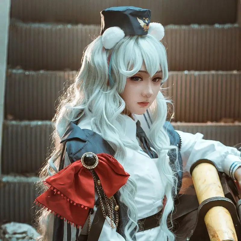 

Arknights Nataliya Andreyevich Poca RHODES ISLAND Cosplay Роса Rosa Cosplay Wig silver long curly hair