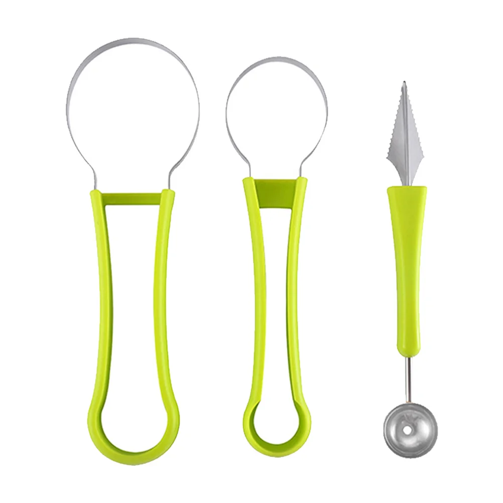 

1 set of Stainless Steel Fruit Diggers Household Fruit Carving Tools Kitchen Tool