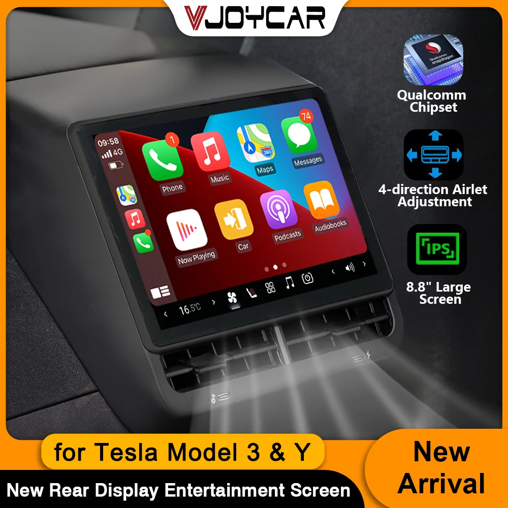 Новейший 8 8-дюймовый задний экран для Tesla Model Y 3 WIFI Entertainment 4K HD-дисплей чип Qualcomm