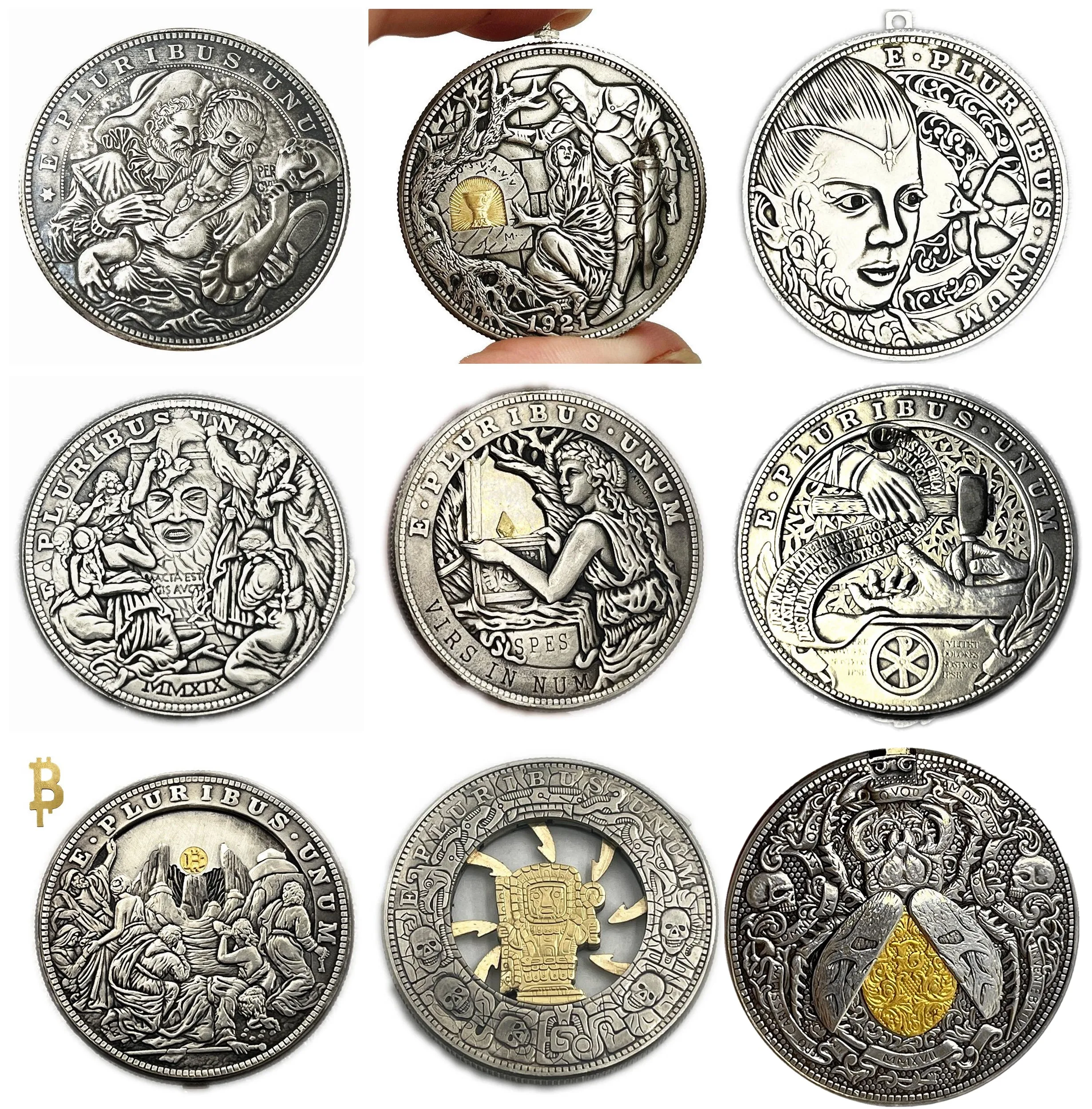 Металлические монеты XMSJ имитация древности набор 9 шт р непобедимые воины древности 6 м