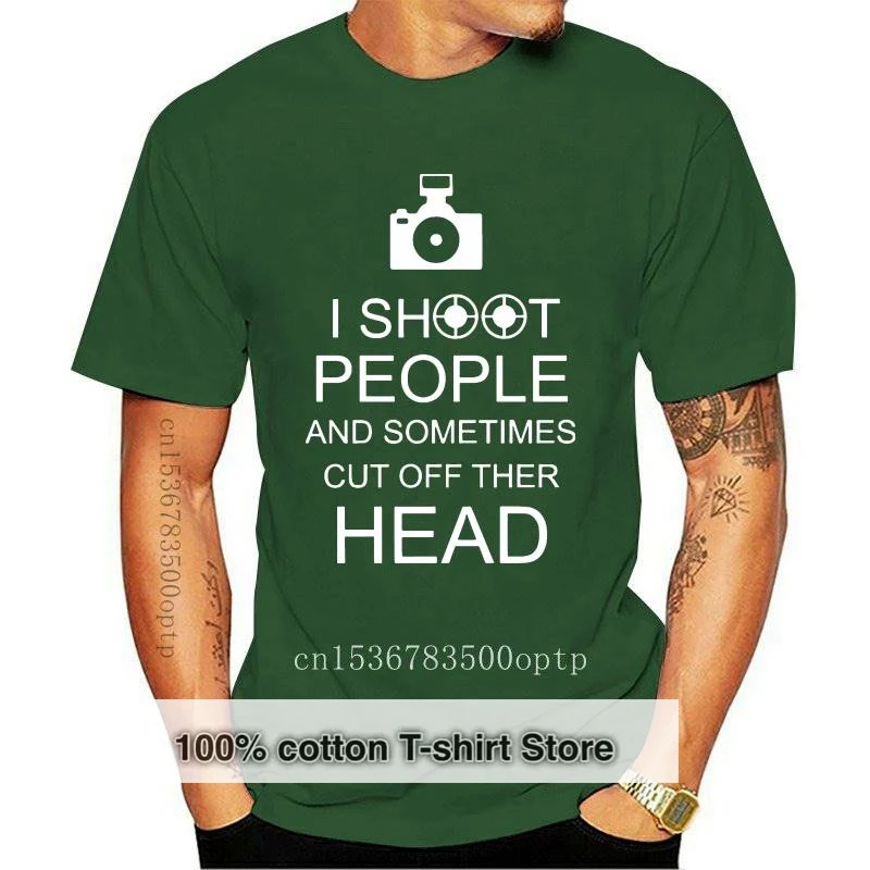 

New Camera T Shirt Men Humor Photographer Tops I Shoot People Tee 100% High Quality Leisure Shutterbug T-shirt EU Size