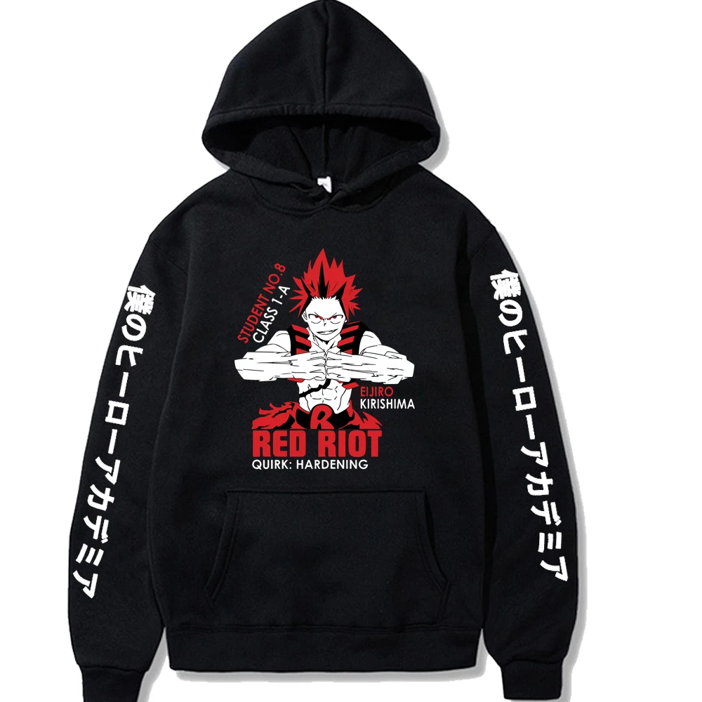 

Толстовка с капюшоном My Hero моя геройская Академия Eijiro Kirishima для мужчин и женщин толстовка с длинным рукавом пуловер Топы подарок