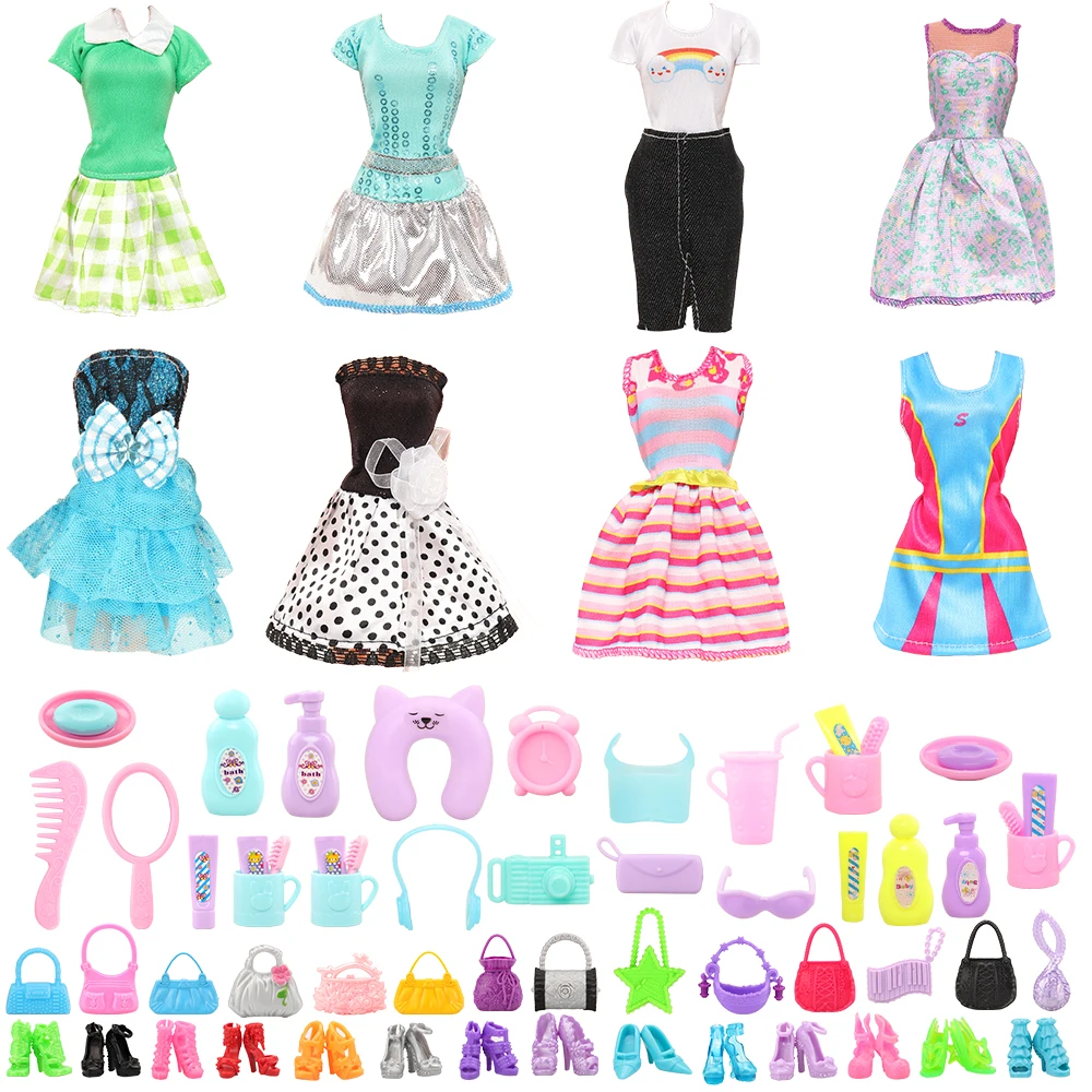 Одежда для куклы Barwa детская игрушка 56 шт. = 5 модных юбок + 23 стирки аксессуаров 8