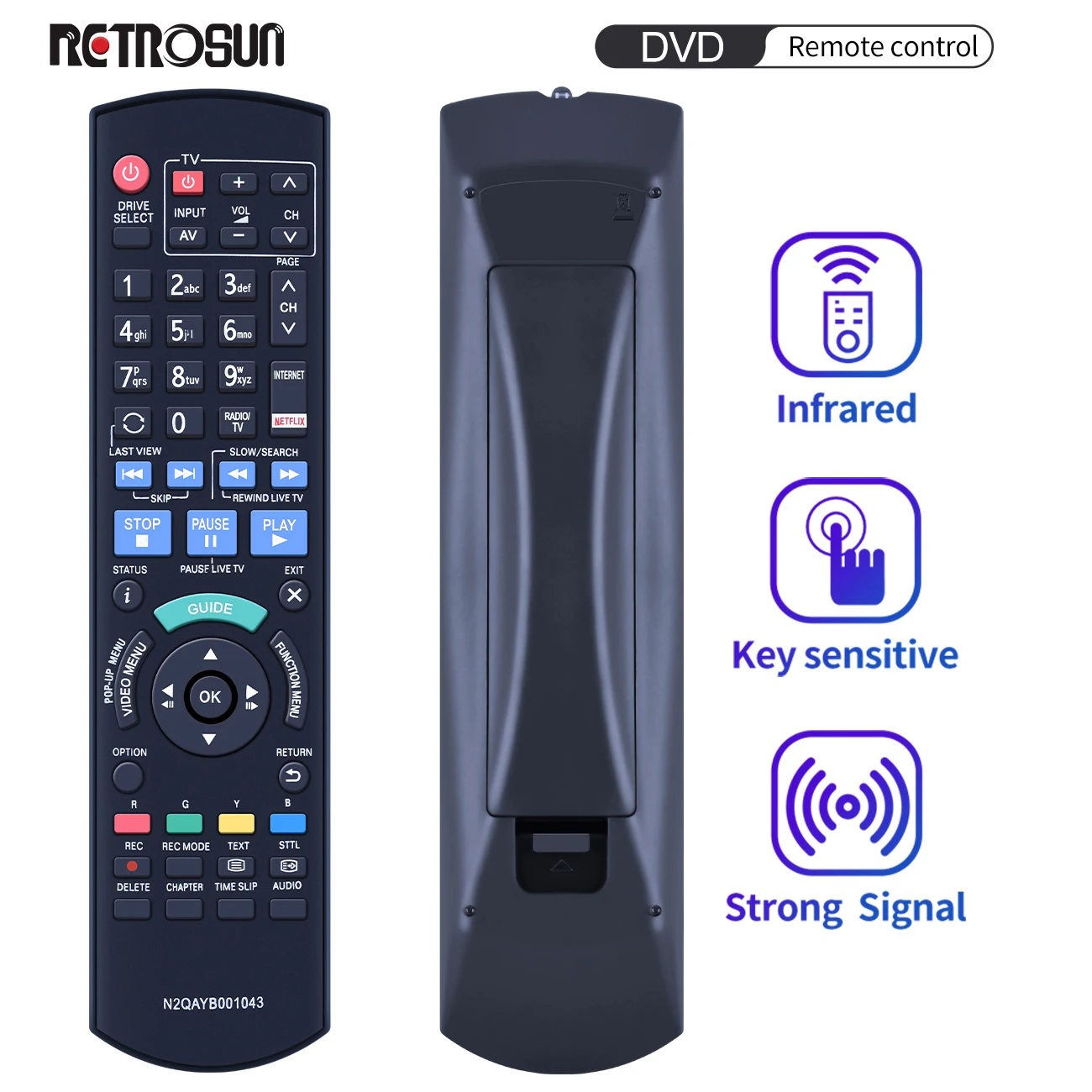 Новый пульт дистанционного управления N2QAYB001043 для Panasonic blu-ray плеер DMR-PWT550 DMRPWT550