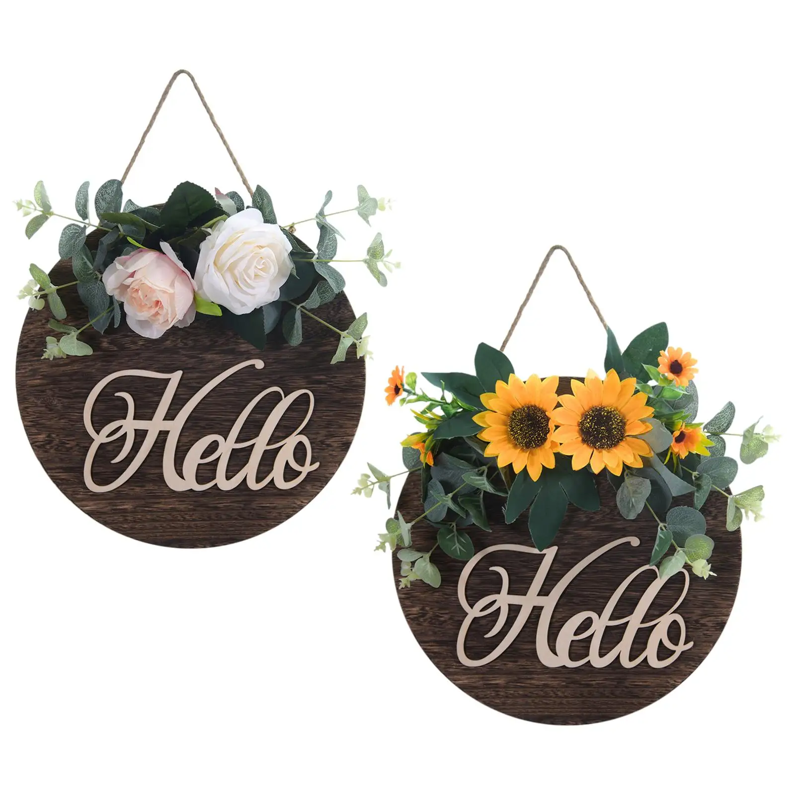 

Цветы Hello, приветственный знак, венки, гирлянда, искусственный цветочный висячий знак для свадьбы, на открытом воздухе