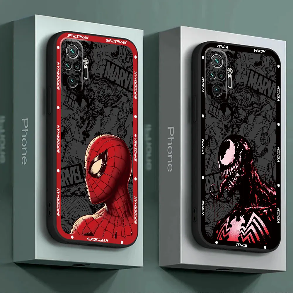 Чехол для телефона Marvel Sipiderman Venom Xiaomi Redmi Note 9T 11S 9S 10 13 Pro 10S 12S 11 8T 9 8 7 12 Силиконовый