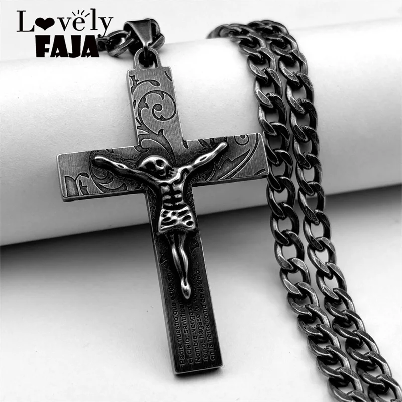 Прекрасное FAJA христианское распятие Библия ожерелье с крестом Иисуса из