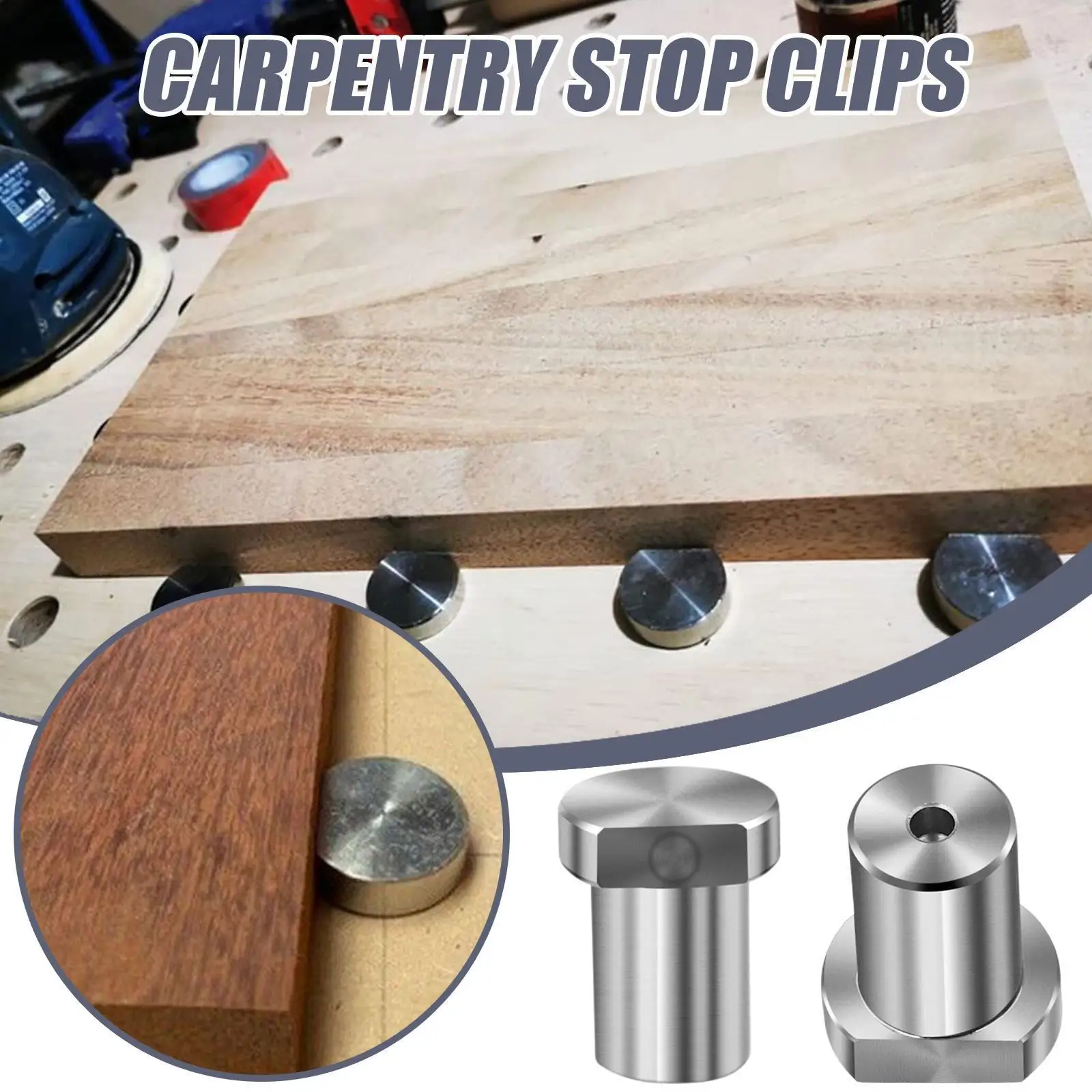 

19mm/20mm Bench Dogs Workbench Peg Steel Workbench Peg Clip Clamp Fixed Positioning Tools Brake Woodworking Fast Stops O2A6