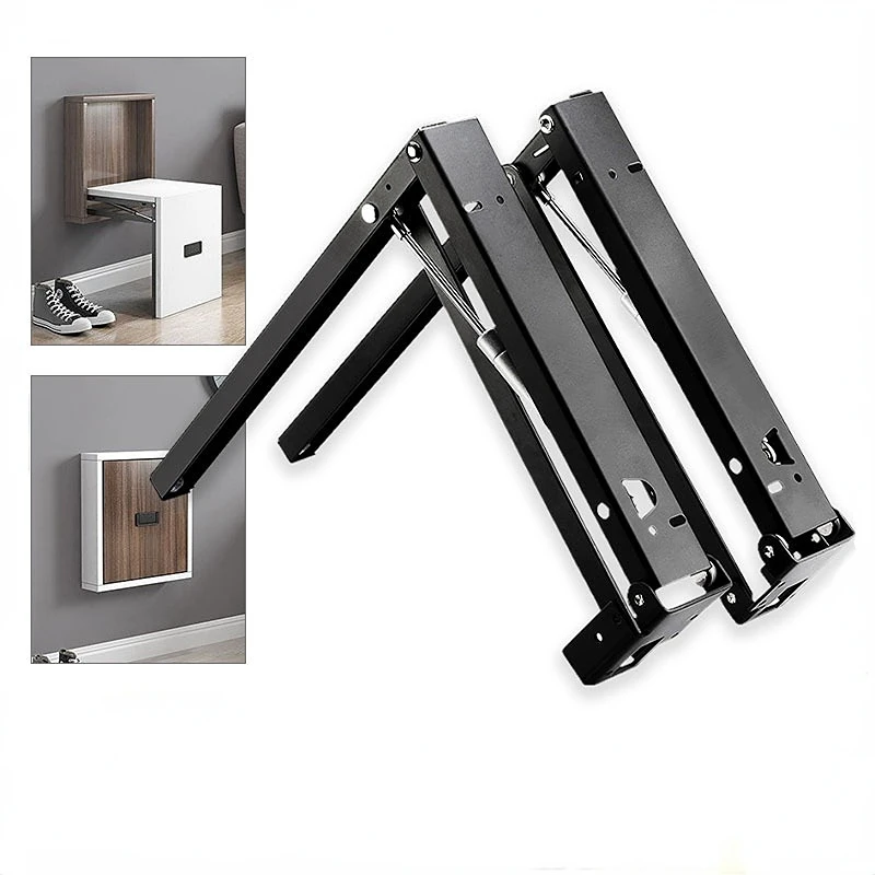 

Wall Mounted Cushioning Folding Shoe Changing Stool Hardware Accessories Cabinet Hidden Shoe Chair Wall Porch Stool Connection