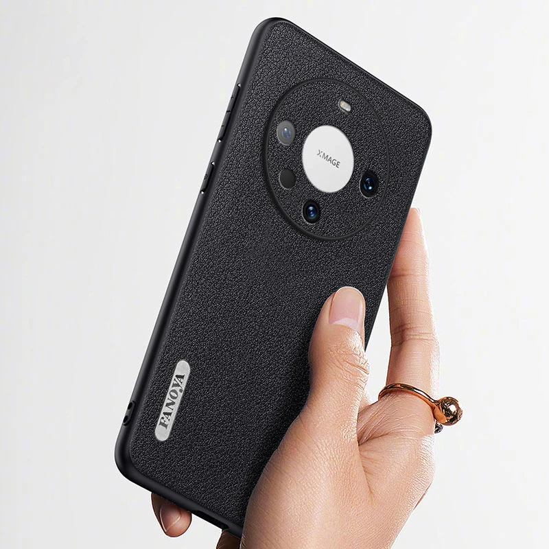 Чехол для телефона Huawei Mate 60 Pro кожаный роскошный растительный солярий с мягкими